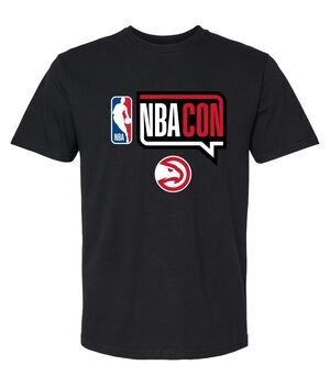 NWT NBACon Men's Black Atlanta Hawks Team Logo Shirt Sleeve T-Shirt - Size S